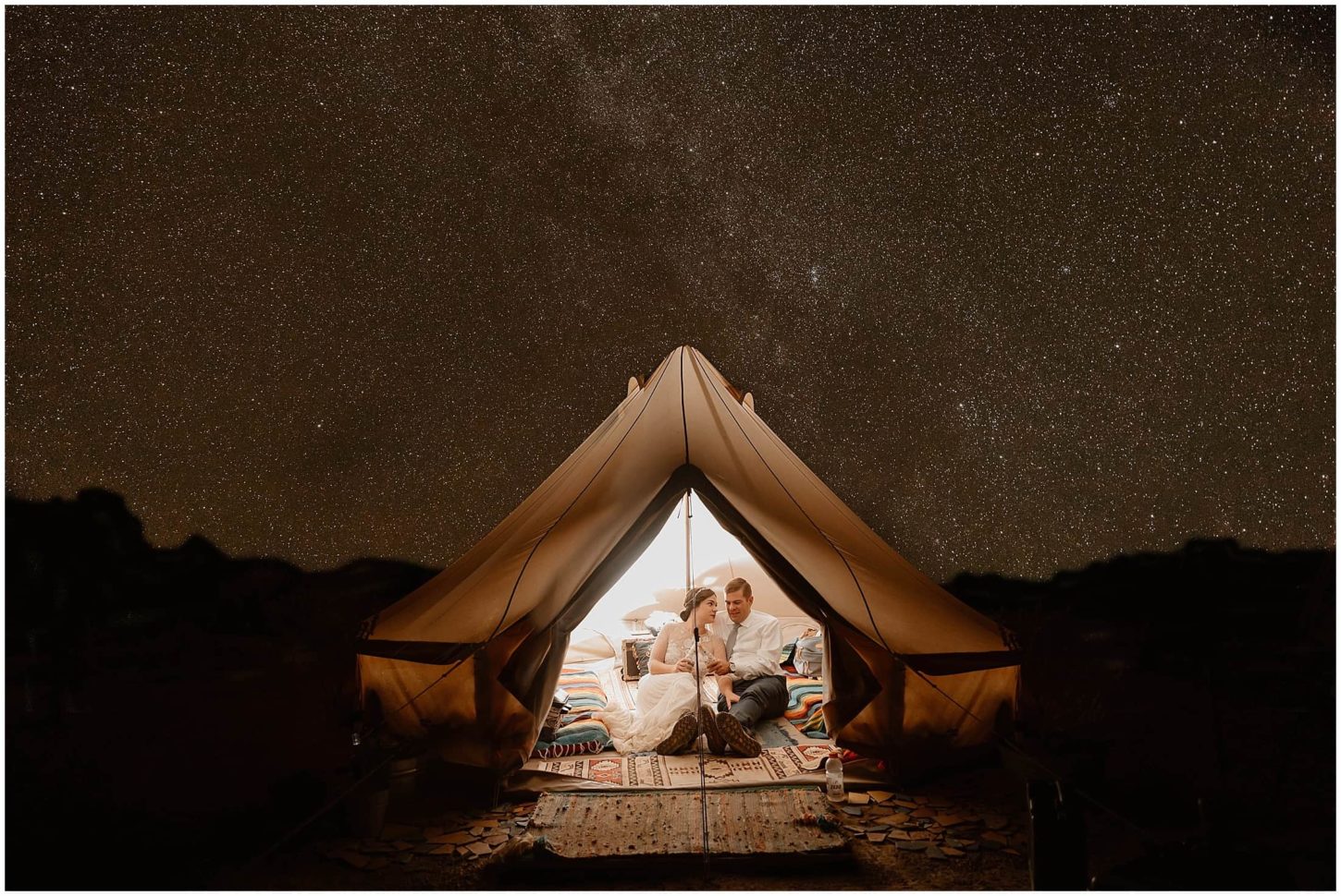 brit Nicole Photography, Big Bend national park, big bend park elopement, big bend wedding, texas elopement photographer, airbnb wedding, air bnb elopement, desert elopement, texas elopement, osprey backpacks, just married, josabank, divine atelier, black diamond headgear, smart wool socks, merrell hiking shoes, outside elopement, elopement photography, texas wedding photographer, desert first looks, mountain elopement, groom, bride, texas mountain elopement, places to get married, places to elope in texas, campfire wedding, campfire reception, smores, wedding tent, wedding camping
